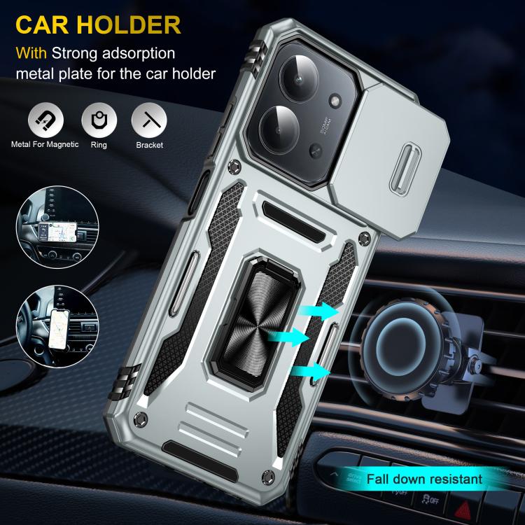For Redmi 15C 5G / 4G Global 171mm Armor PC Hybrid TPU Camera Shield Phone Case