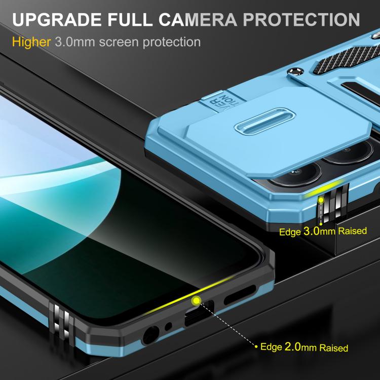 For Redmi 15C 5G / 4G Global 171mm Armor PC Hybrid TPU Camera Shield Phone Case