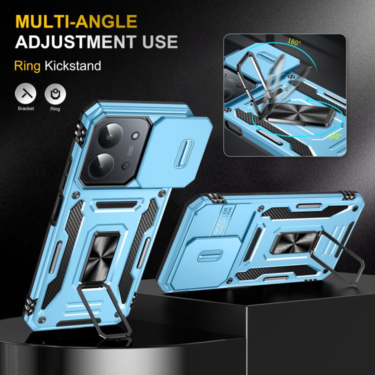 For Redmi 15C 5G / 4G Global 171mm Armor PC Hybrid TPU Camera Shield Phone Case