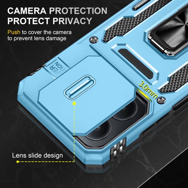 For Redmi 15C 5G / 4G Global 171mm Armor PC Hybrid TPU Camera Shield Phone Case
