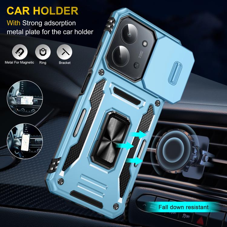 For Redmi 15C 5G / 4G Global 171mm Armor PC Hybrid TPU Camera Shield Phone Case
