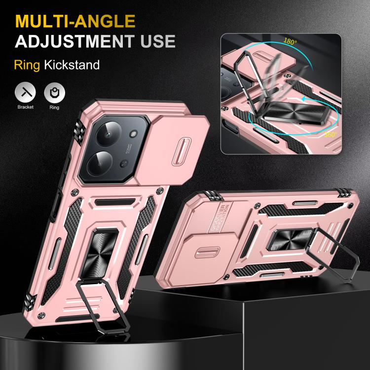 For Redmi 15C 5G / 4G Global 171mm Armor PC Hybrid TPU Camera Shield Phone Case