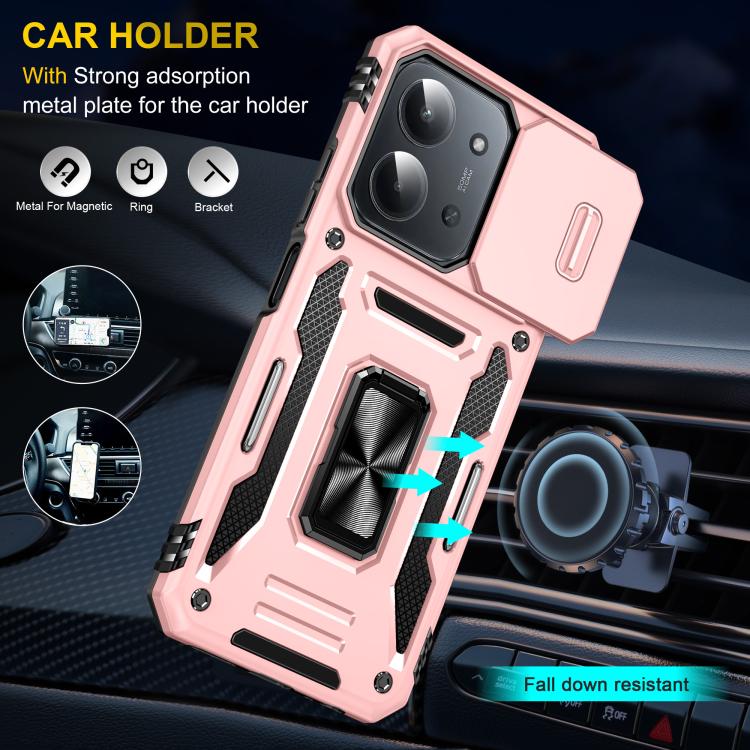 For Redmi 15C 5G / 4G Global 171mm Armor PC Hybrid TPU Camera Shield Phone Case