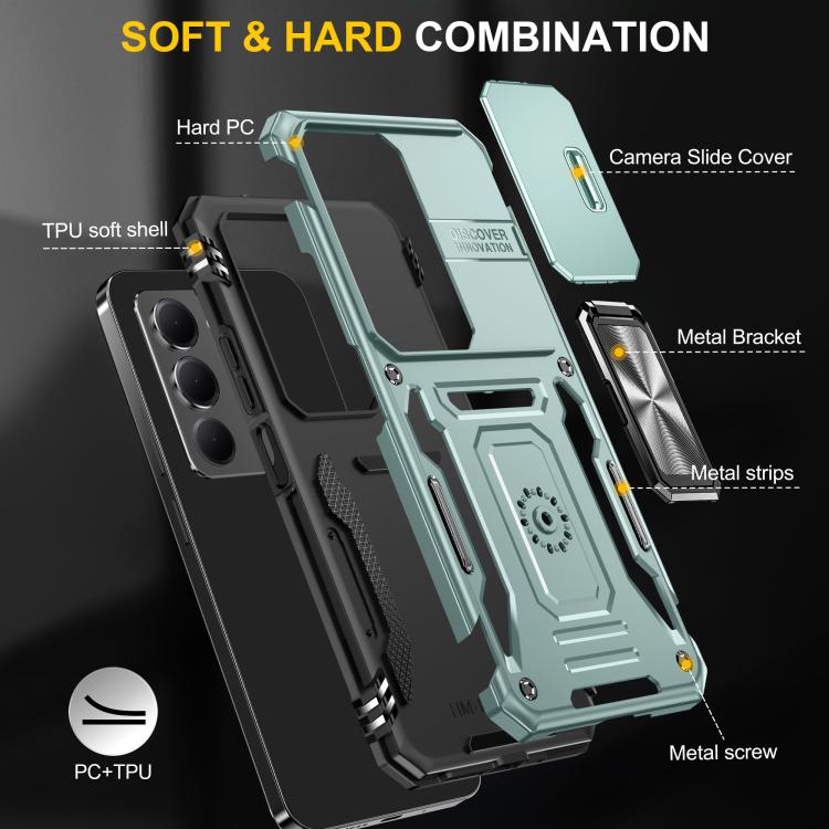 For Redmi 15 5G / 4G EU 171mm Armor PC Hybrid TPU Camera Shield Phone Case