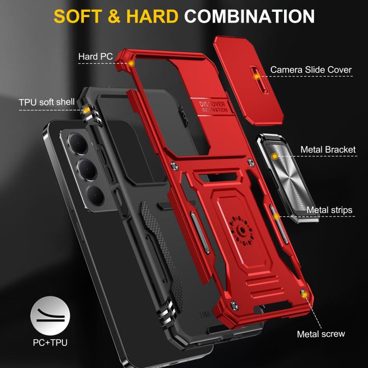 For Redmi 15 5G / 4G EU 171mm Armor PC Hybrid TPU Camera Shield Phone Case