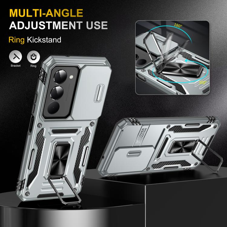For Redmi 15 5G / 4G EU 171mm Armor PC Hybrid TPU Camera Shield Phone Case