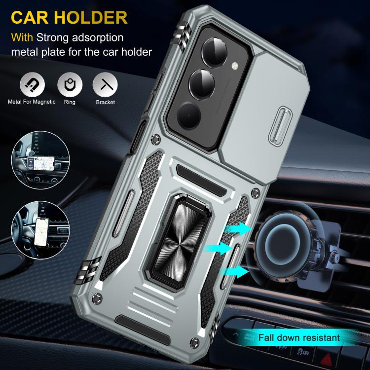 For Redmi 15 5G / 4G EU 171mm Armor PC Hybrid TPU Camera Shield Phone Case