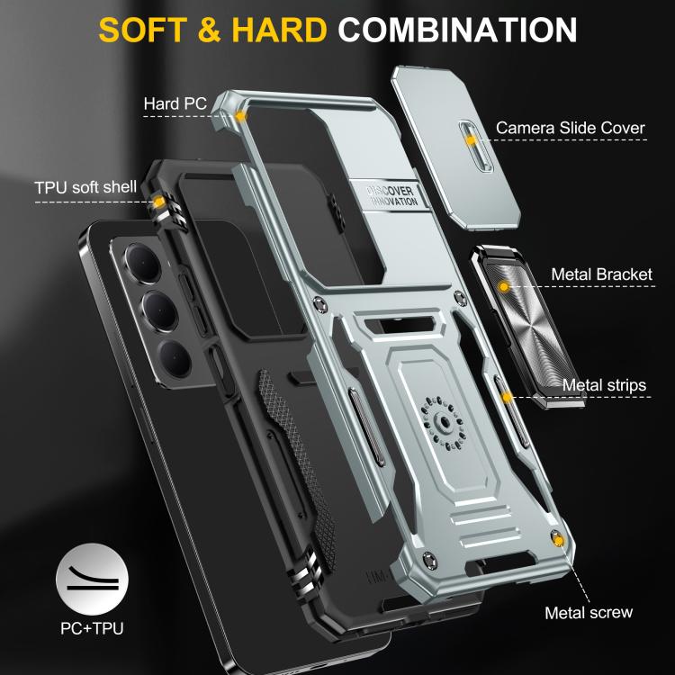 For Redmi 15 5G / 4G EU 171mm Armor PC Hybrid TPU Camera Shield Phone Case