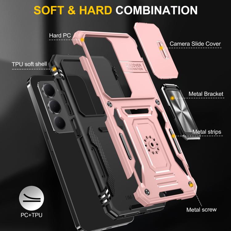 For Redmi 15 5G / 4G EU 171mm Armor PC Hybrid TPU Camera Shield Phone Case