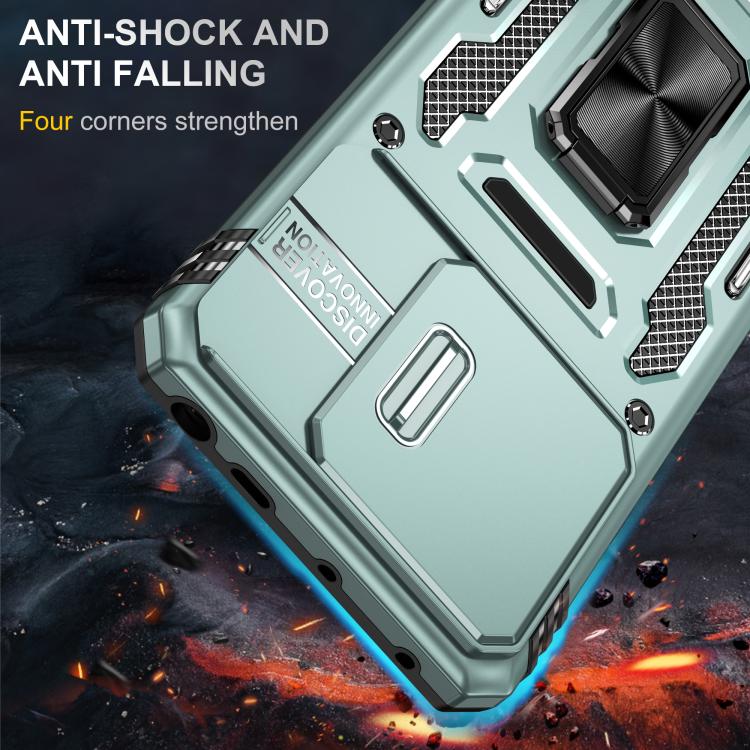 For Redmi Note 13 Pro 5G Armor PC Hybrid TPU Camera Shield Phone Case