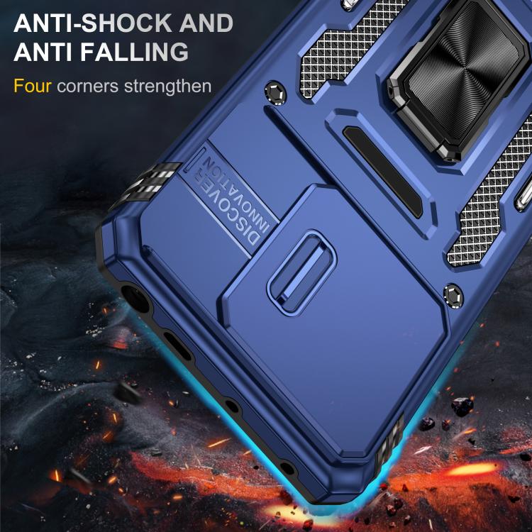 For Redmi Note 13 Pro 5G Armor PC Hybrid TPU Camera Shield Phone Case