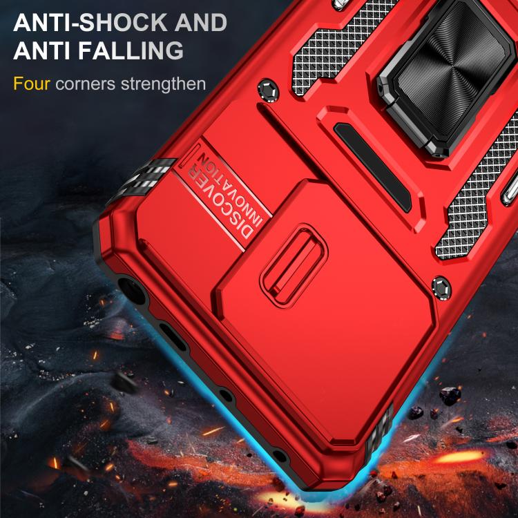 For Redmi Note 13 Pro 5G Armor PC Hybrid TPU Camera Shield Phone Case