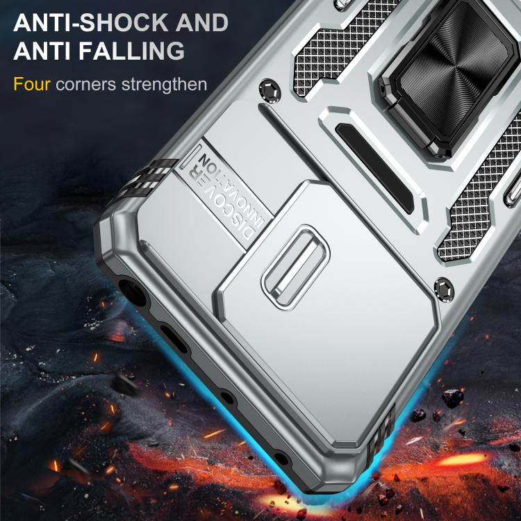 For Redmi Note 13 Pro 5G Armor PC Hybrid TPU Camera Shield Phone Case