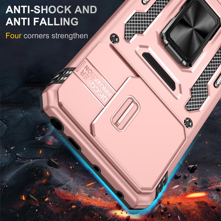 For Redmi Note 13 Pro 5G Armor PC Hybrid TPU Camera Shield Phone Case