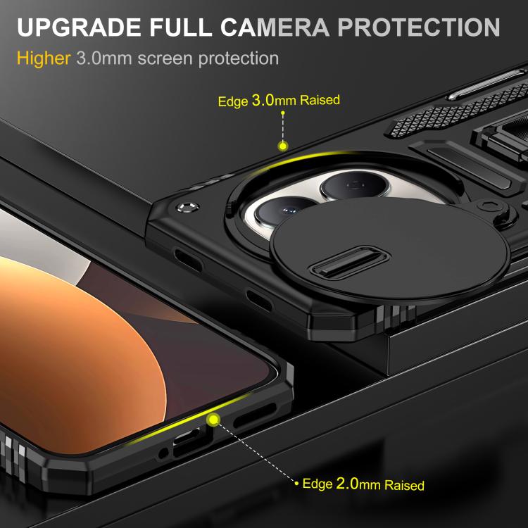 For Redmi Note 15 Global 4G / 5G 164mm Armor PC Hybrid TPU Camera Shield Phone Case