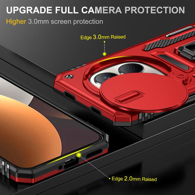 For Redmi Note 15 Pro 5G Global 163.6mm Armor PC Hybrid TPU Camera Shield Phone Case