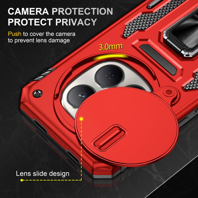 For Redmi Note 15 Pro 5G Global 163.6mm Armor PC Hybrid TPU Camera Shield Phone Case