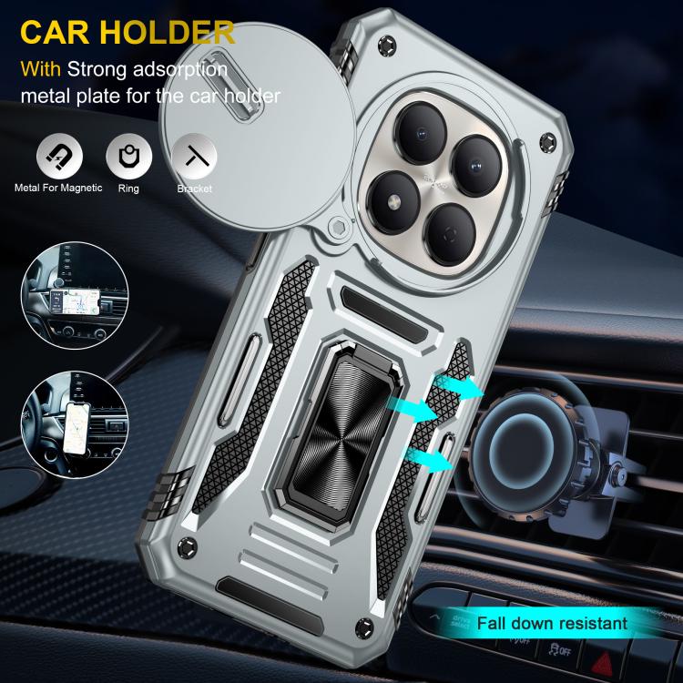 For Redmi Note 15 Pro 5G Global 163.6mm Armor PC Hybrid TPU Camera Shield Phone Case