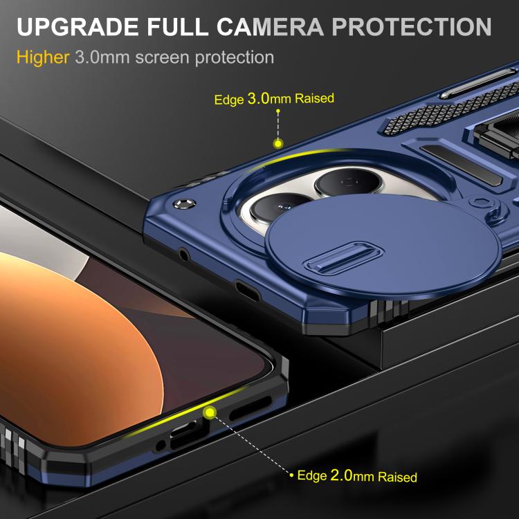 For Redmi Note 15 Pro+ 5G Global 163.3mm Armor PC Hybrid TPU Camera Shield Phone Case