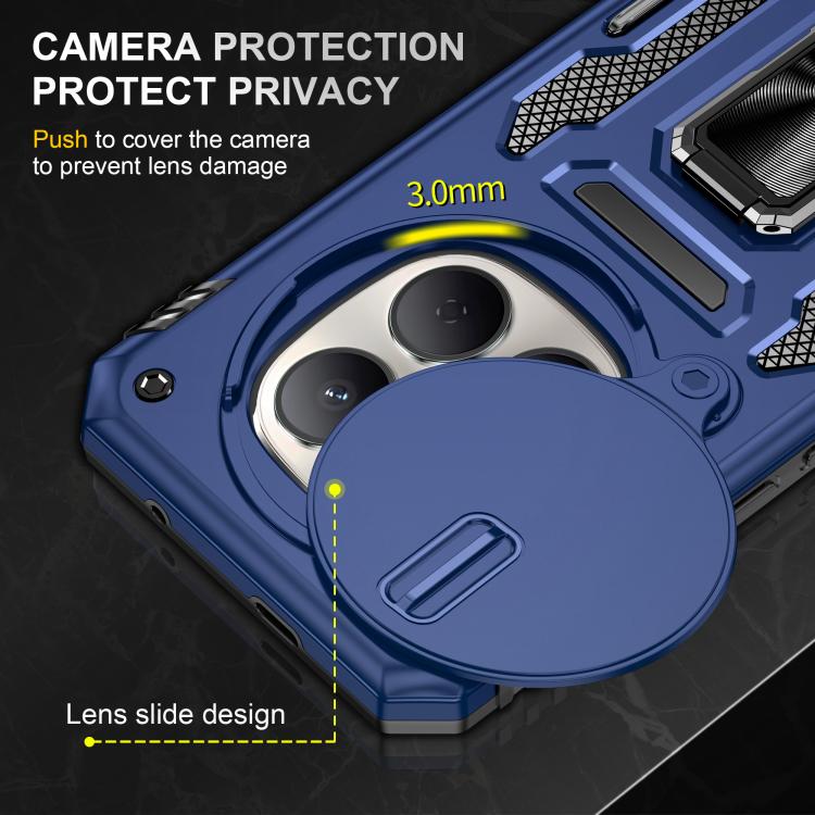 For Redmi Note 15 Pro+ 5G Global 163.3mm Armor PC Hybrid TPU Camera Shield Phone Case