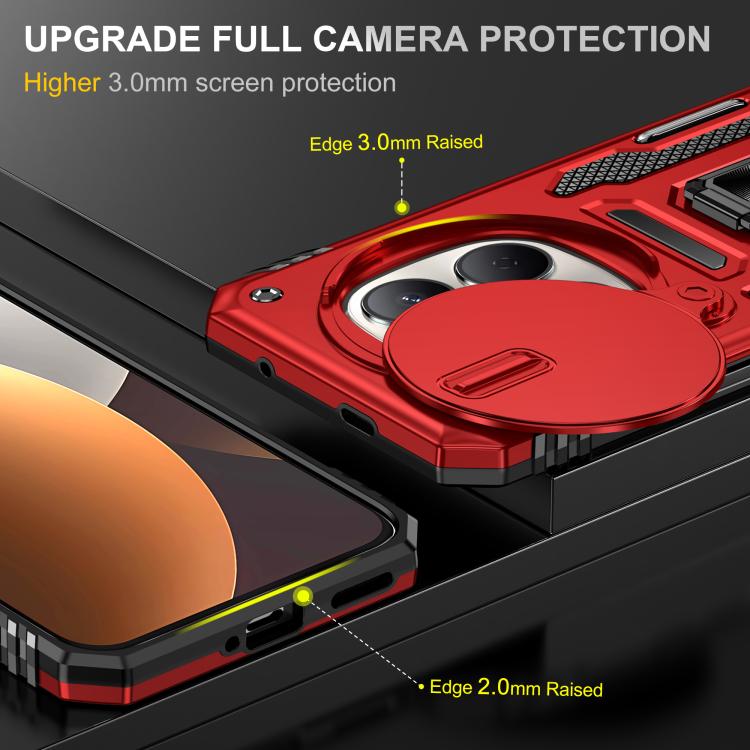 For Redmi Note 15 Pro+ 5G Global 163.3mm Armor PC Hybrid TPU Camera Shield Phone Case