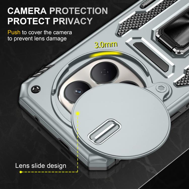 For Redmi Note 15 Pro+ 5G Global 163.3mm Armor PC Hybrid TPU Camera Shield Phone Case