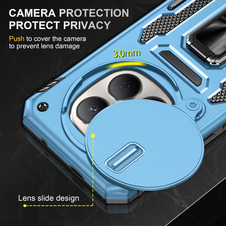 For Redmi Note 15 Pro+ 5G Global 163.3mm Armor PC Hybrid TPU Camera Shield Phone Case