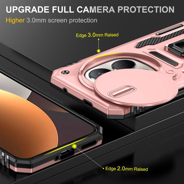 For Redmi Note 15 Pro+ 5G Global 163.3mm Armor PC Hybrid TPU Camera Shield Phone Case