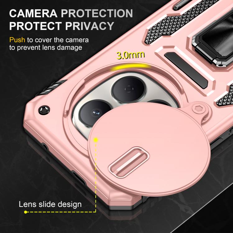 For Redmi Note 15 Pro+ 5G Global 163.3mm Armor PC Hybrid TPU Camera Shield Phone Case