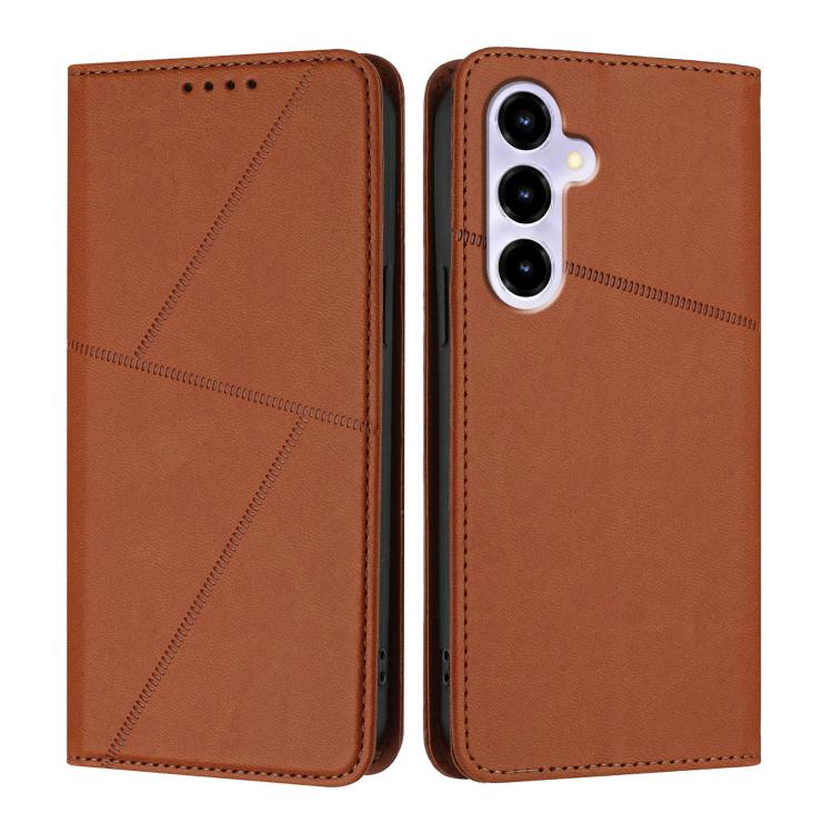 For ZTE nubia V80 Max Strong Magnetic Frosted Flip Leather Phone Case