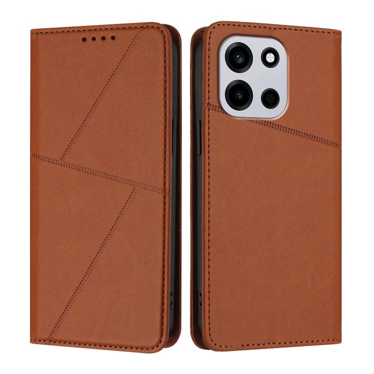 For OnePlus Turbo 6 / Turbo 6V Strong Magnetic Frosted Flip Leather Phone Case