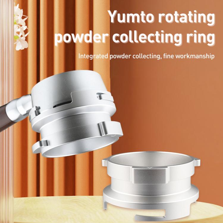 58mm Coffee Machine Handle Aluminum Alloy Rotary Buckle Powder Ring Coffee Receiving Ring For Barsetto - Silver