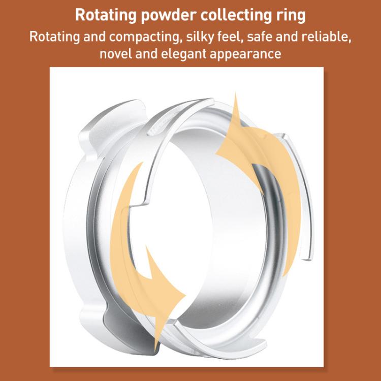 58mm Coffee Machine Handle Aluminum Alloy Rotary Buckle Powder Ring Coffee Receiving Ring For Barsetto - Silver