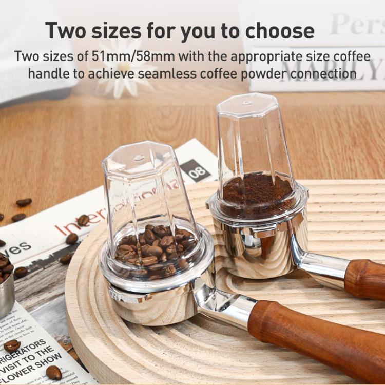 51mm Thickened PC Dosing Cup for Coffee Grinder - Transparent