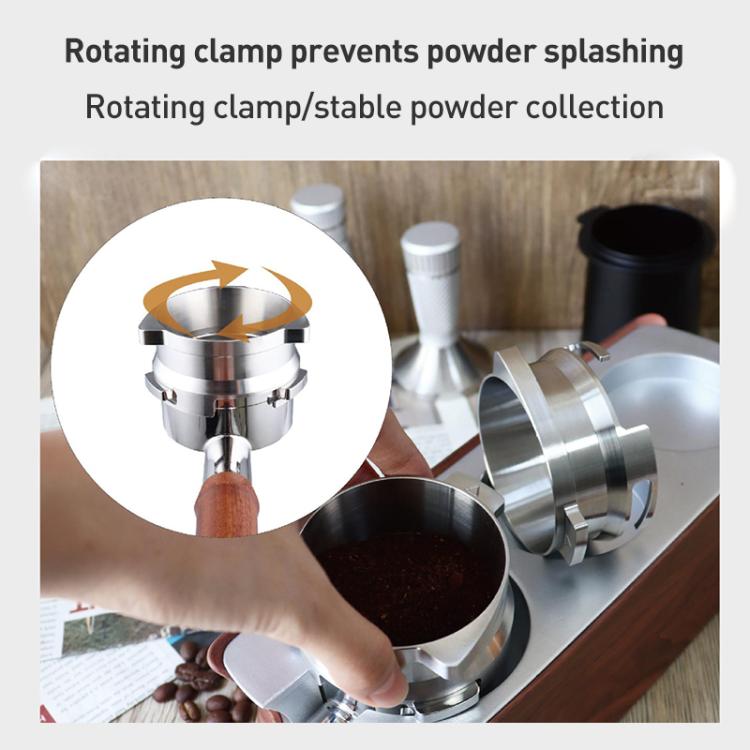 54mm Coffee Dosing Funnel Ring Stainless Steel Coffee Powder Dispenser for Breville 8 Series - Silver