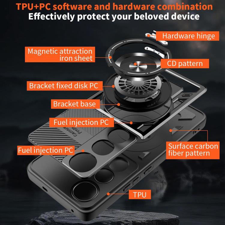 For vivo V50 Lite 5G Armor Rotating Holder MagSafe Phone Case