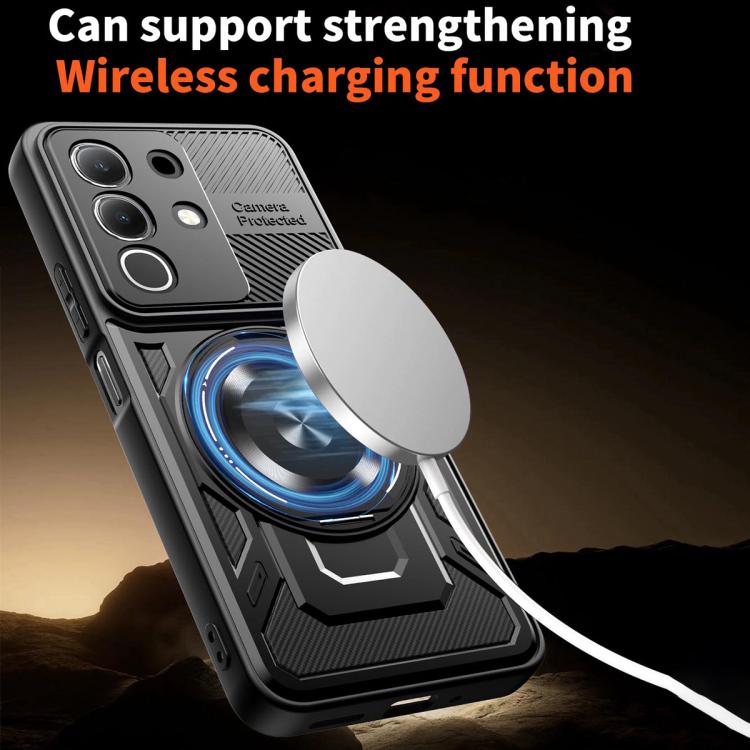 For vivo Y29 4G / T4X 5G Armor Rotating Holder MagSafe Phone Case