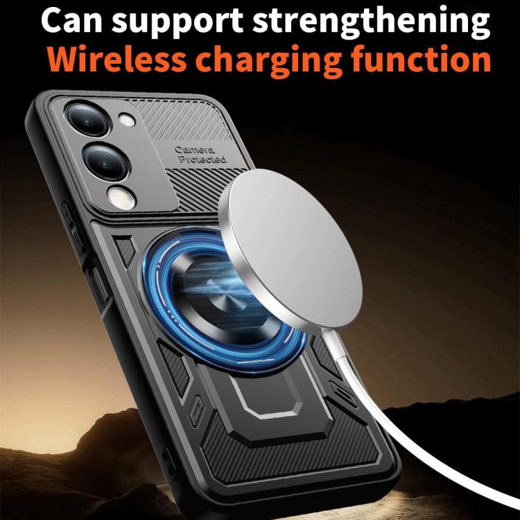 For vivo Y29s 5G / Y04 4G Armor Rotating Holder MagSafe Phone Case