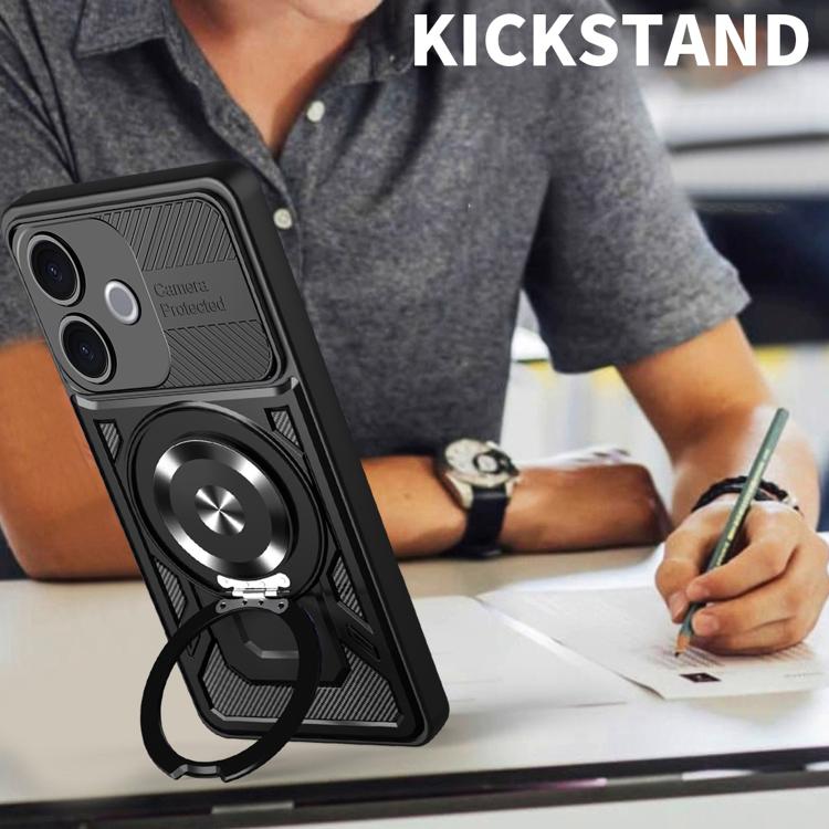For vivo V60 Lite 5G Armor Rotating Holder MagSafe Phone Case