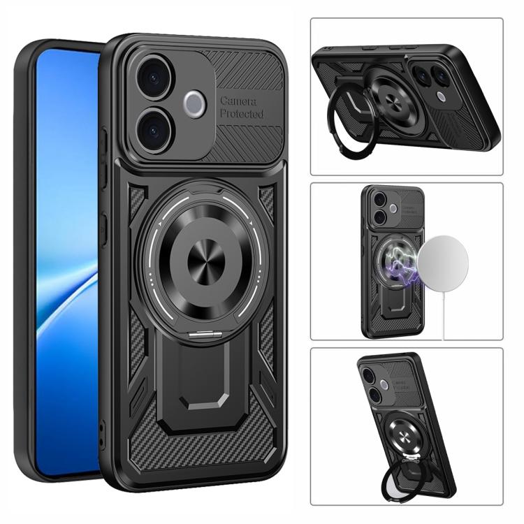 For vivo V60 Lite 5G Armor Rotating Holder MagSafe Phone Case