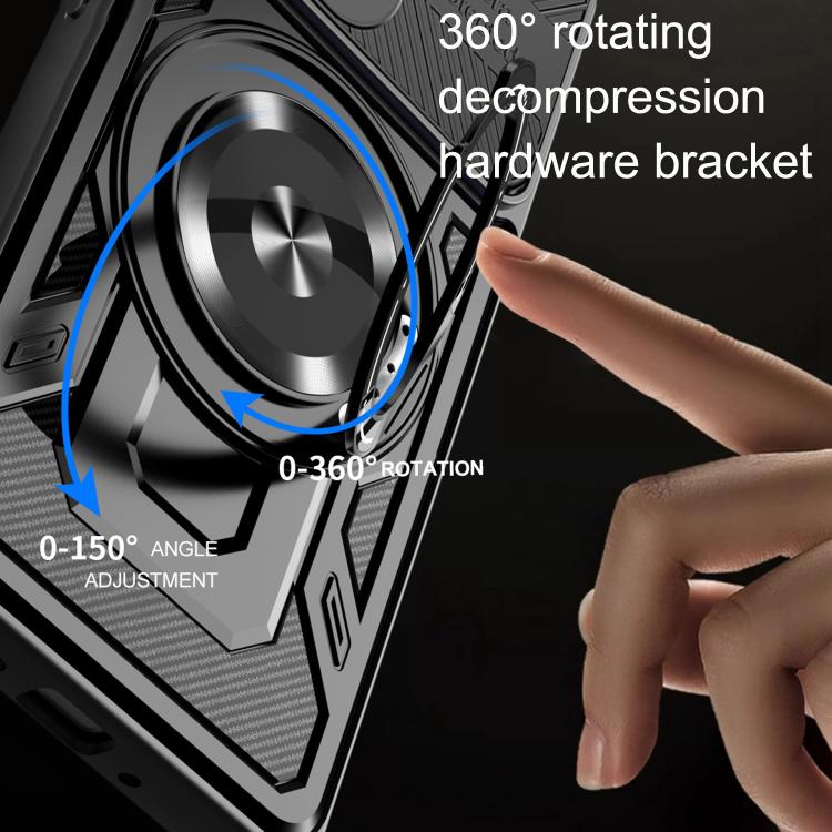 For vivo V60 Lite 5G Armor Rotating Holder MagSafe Phone Case
