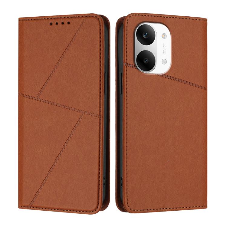 For Redmi Turbo 5 Max / Poco X8 Pro Max Strong Magnetic Frosted Flip Leather Phone Case
