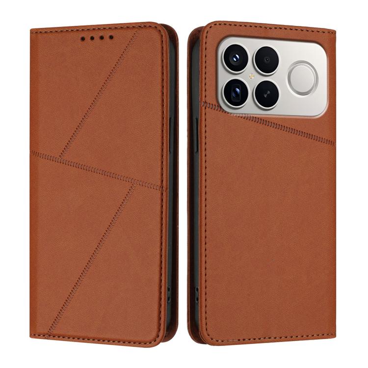 For Redmi K90 Pro Max / Poco F8 Ultra Strong Magnetic Frosted Flip Leather Phone Case