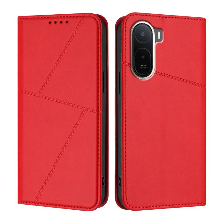 For Redmi A7 Pro 4G / 5G 171mm / Poco C85x 5G Strong Magnetic Frosted Flip Leather Phone Case
