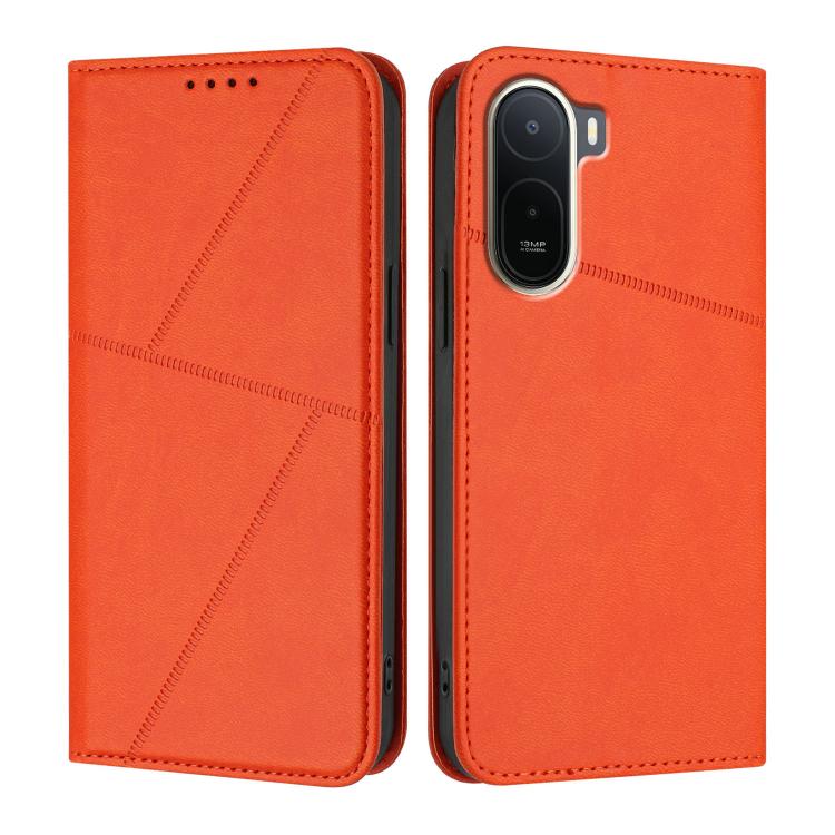 For Redmi A7 Pro 4G / 5G 171mm / Poco C85x 5G Strong Magnetic Frosted Flip Leather Phone Case