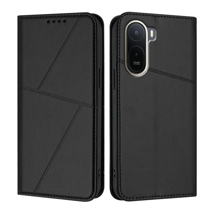 For Redmi A7 Pro 4G / 5G 171mm / Poco C85x 5G Strong Magnetic Frosted Flip Leather Phone Case