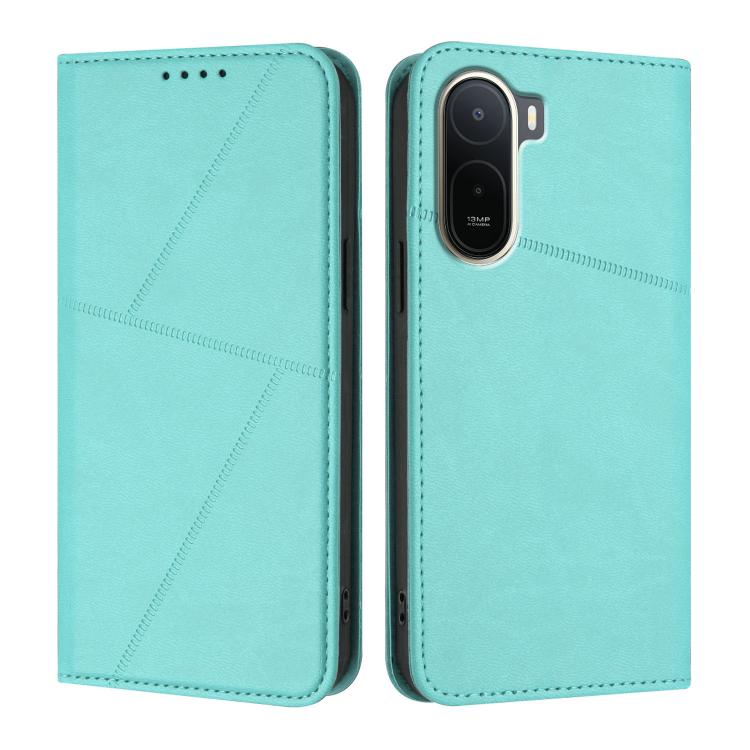 For Redmi A7 Pro 4G / 5G 171mm / Poco C85x 5G Strong Magnetic Frosted Flip Leather Phone Case