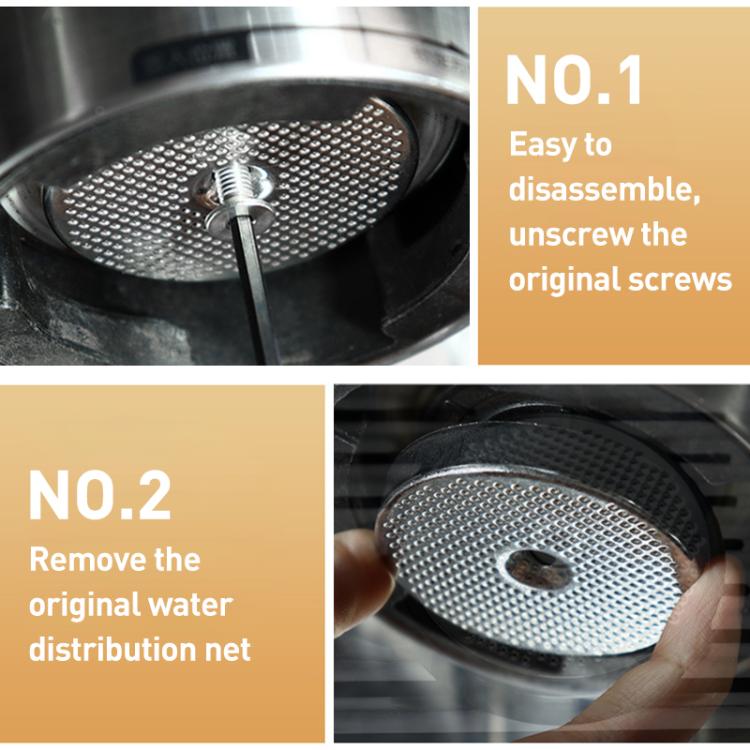 Stainless Steel Shower Screen Espresso Extraction Filter Mesh for Breville 8 Series - Silver