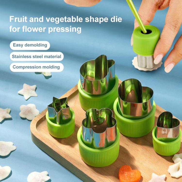 Stainless Steel Irregular Biscuit Mold Fruit Begetable Cutting Mold, Style:12pcs / Set Yellow