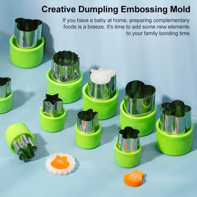 Stainless Steel Irregular Biscuit Mold Fruit Begetable Cutting Mold, Style:11pcs / Set Random Color